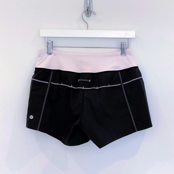 Lululemon ALL SPORT Shorts 4" Inseam Black & Light Pink Womens Size 4 - Picture 5 of 5